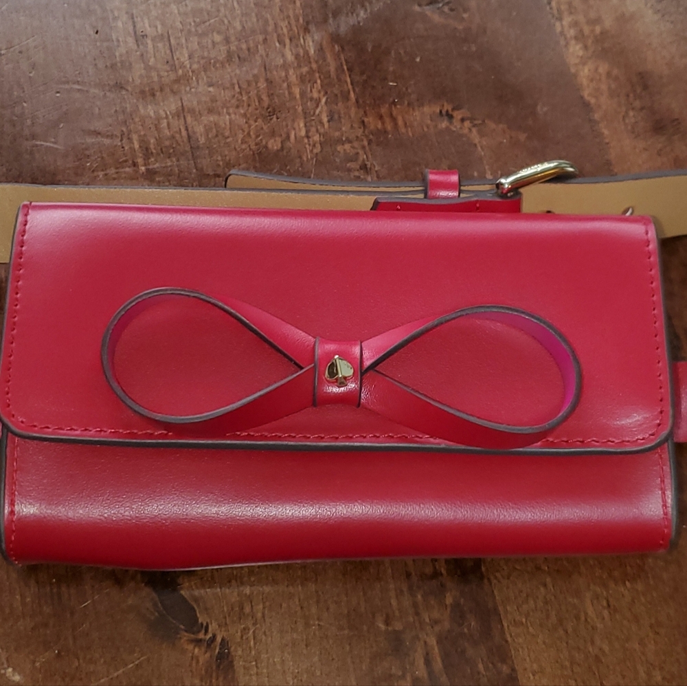 Kate Spade Elegant Red Leather Waist Bag.  S/M.